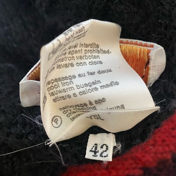 Vintage 80s Yves Saint Laurent Variation Mohair Wool Silk Blend Sweater Dress - Picture 7 of 8